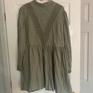 ASOS size 14 button-neck dress in sage